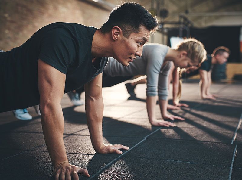 People working out